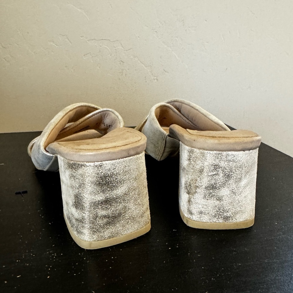 Paul Green Lauren Block Heel Sandals in Mineral Metallic UK 5 and US 7.5 - Picture 3 of 9